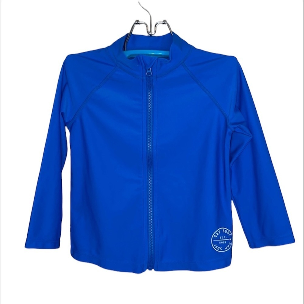 Baby Gap Kids Blue Full-Zip Long Sleeve Rash Guard Swim Jacket Top Size 2T